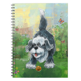Cuaderno Perro de oveja agobiante juguetón