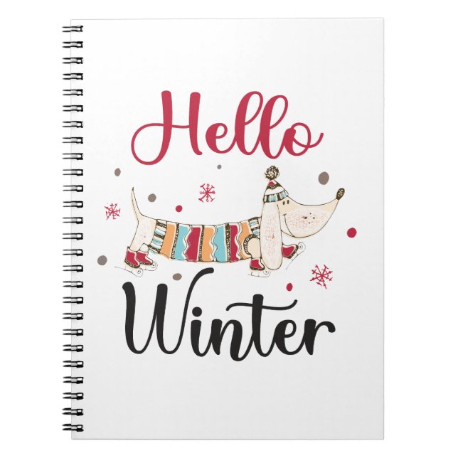 Cuaderno Perro de patinaje sobre hielo (Frente)