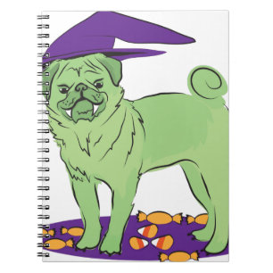 Cuaderno Perro de perrito lindo de Halloween del barro