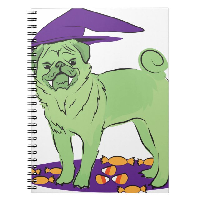 Cuaderno Perro de perrito lindo de Halloween del barro (Frente)