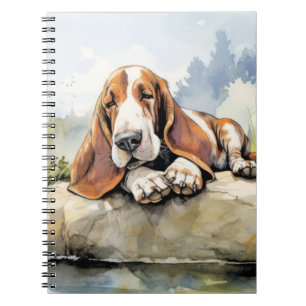 Cuaderno Perro de perro de perro de perrito de Basset Relaj