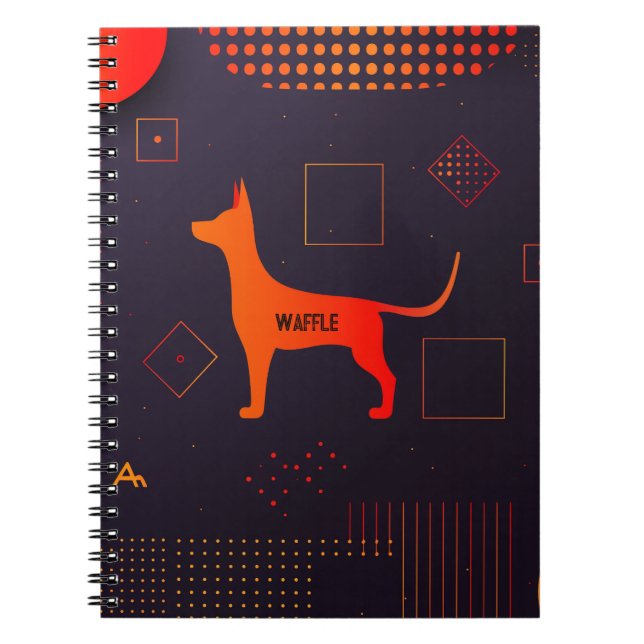Cuaderno Perro de Personalizable de alta tecnología (Frente)