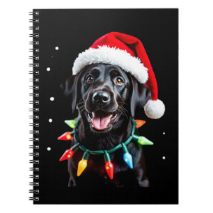 Cuaderno Perro de pijama con luces de árbol de Navidad Labr