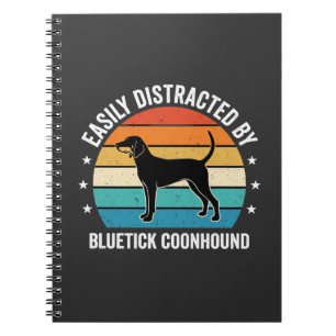 Cuaderno Perro de puesta de sol retro Bluetick Coonhound