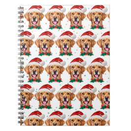 Cuaderno Perro de raza Retriever Dorado Navidad