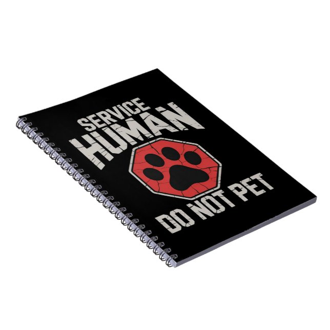 Cuaderno Perro de Servicio Humano No Acacaricie Rescatista  (Lado Derecho)