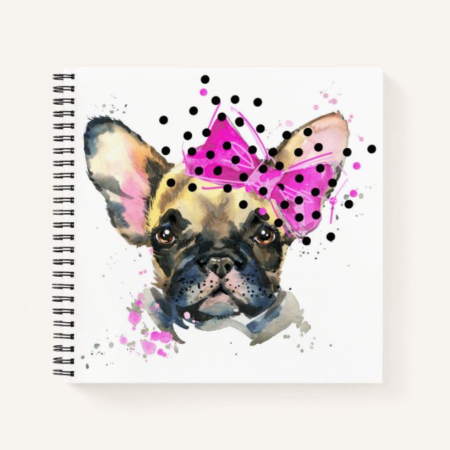 Cuaderno Perro de toro francés cutie (Anverso)