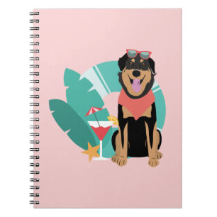 Cuaderno Perro de verano con gafas de sol