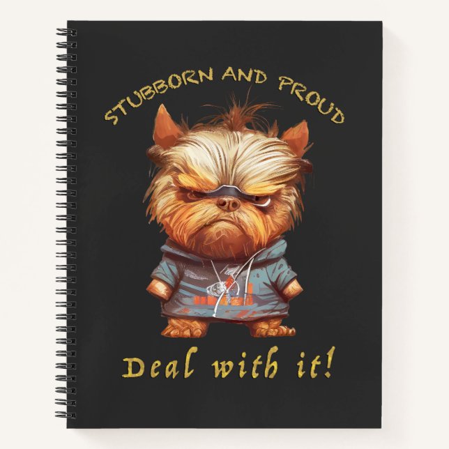 Cuaderno Perro de Yorkshire Traucaba Con Ti Amorable (Anverso)