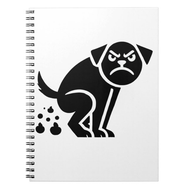 Cuaderno Perro Defecando Loco Divertidísimo (Frente)