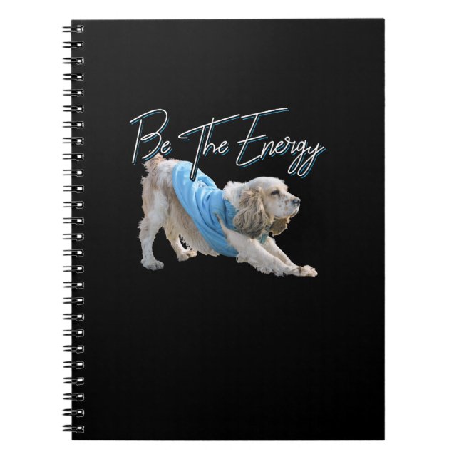 Cuaderno Perro descendente del yoga - Sea la cita energétic (Frente)