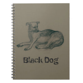 Cuaderno Perro. Dibujo a lápiz.