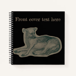 Cuaderno Perro. Dibujo a lápiz.