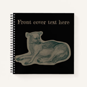 Cuaderno Perro. Dibujo a lápiz.