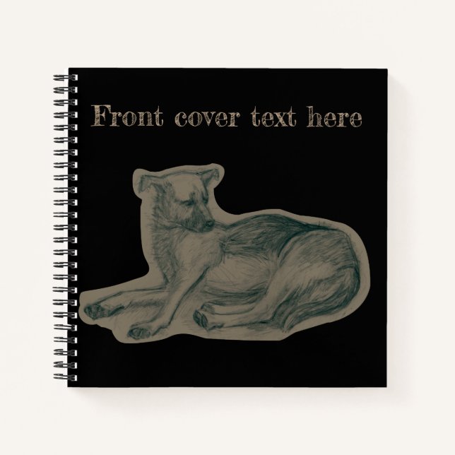 Cuaderno Perro. Dibujo a lápiz. (Anverso)