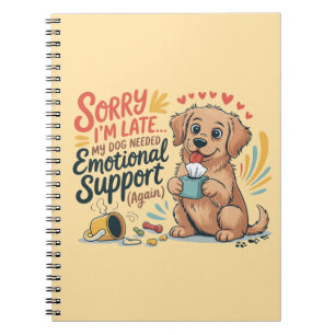 Cuaderno Perro Divertido Apoyo Emocional Cita de Dibujos An