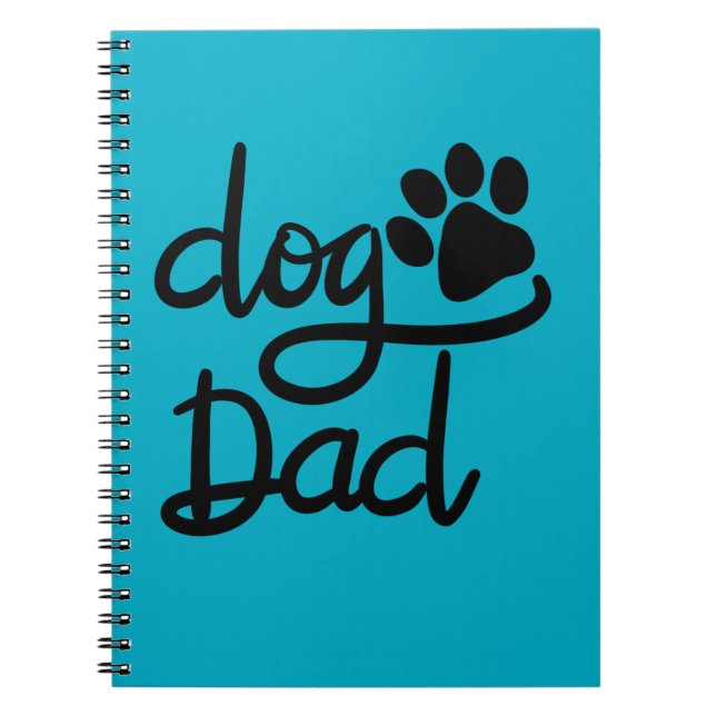Cuaderno Perro Divertido Huella de Perro Papá Perro (Frente)