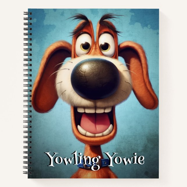 Cuaderno Perro Divertido Monstruo: Aullante Yowie (Anverso)