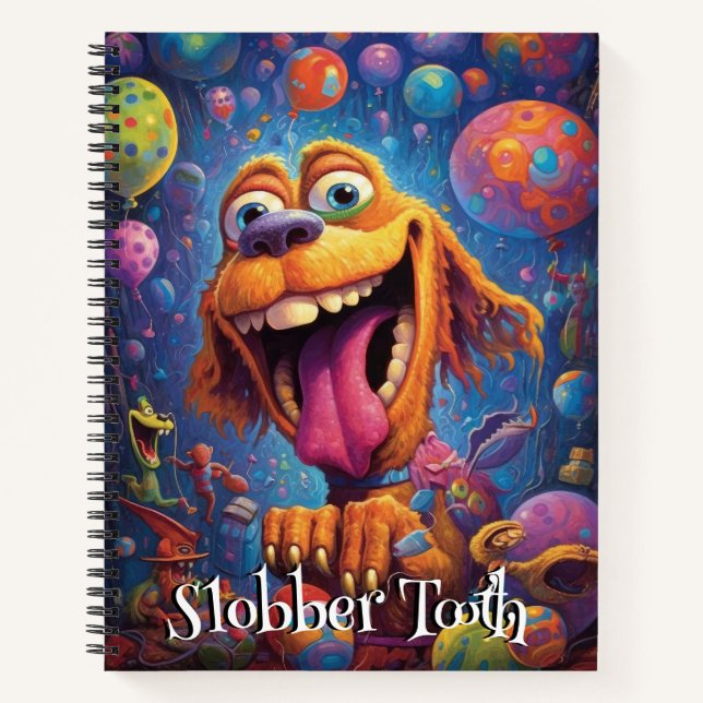 Cuaderno Perro Divertido Monstruo: Diente Baba (Anverso)