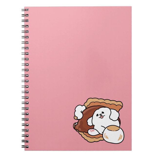 Cuaderno Perro Divertido y Diseño de S'more – Castigo de Am (Frente)