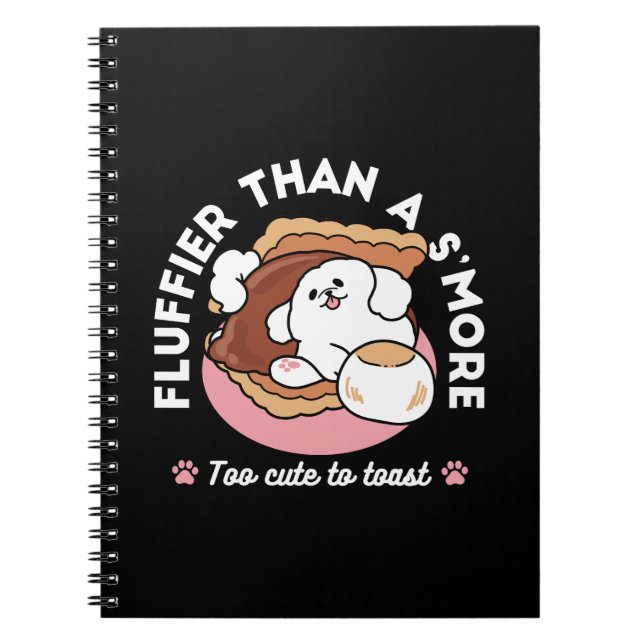 Cuaderno Perro Divertido y Diseño de S'more – Castigo de Am (Frente)