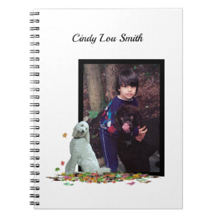 Cuaderno Perro Doodle En Hojas Portátil Espiral Con Foto