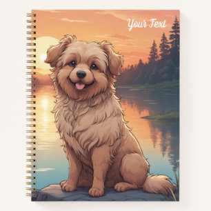 Cuaderno Perro Doodle junto al lago