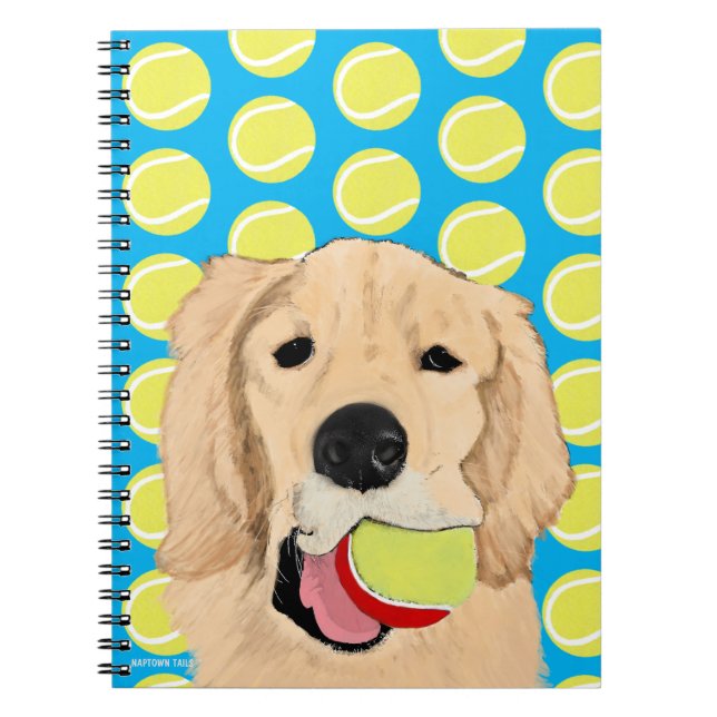 Cuaderno Perro dorado tiene un bloc de notas (Frente)