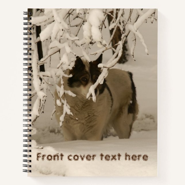 Cuaderno Perro en invierno (Anverso)