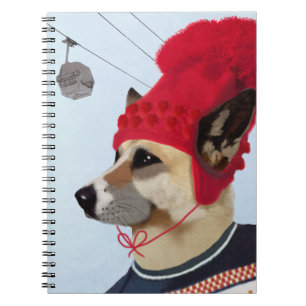 Cuaderno Perro en suéter de esquí