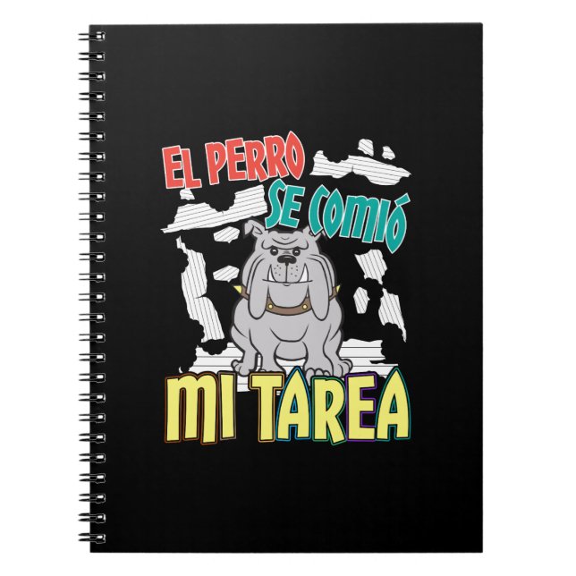 Cuaderno Perro Español Se Comió Mi Tarea - Perro Tarea (Frente)