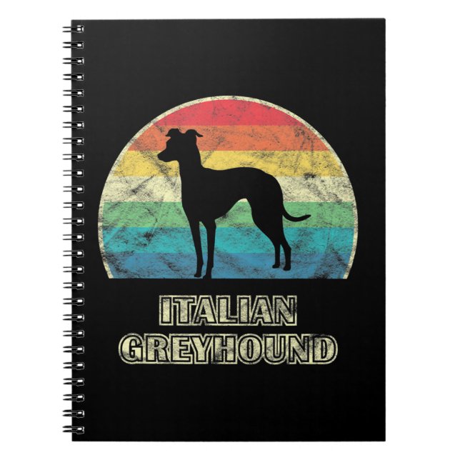 Cuaderno perro estilo grisón de italia (Frente)