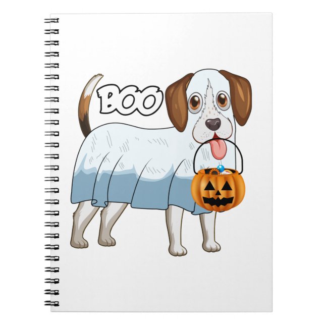 Cuaderno Perro Fantasma Beagle Halloween (Frente)