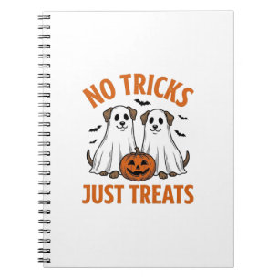 Cuaderno Perro Fantasma Divertido Halloween Sin Trucos Solo