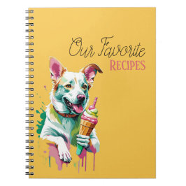 Cuaderno Perro feliz comiendo un helado