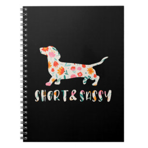 Cuaderno Perro floral Dachshund corto y suave