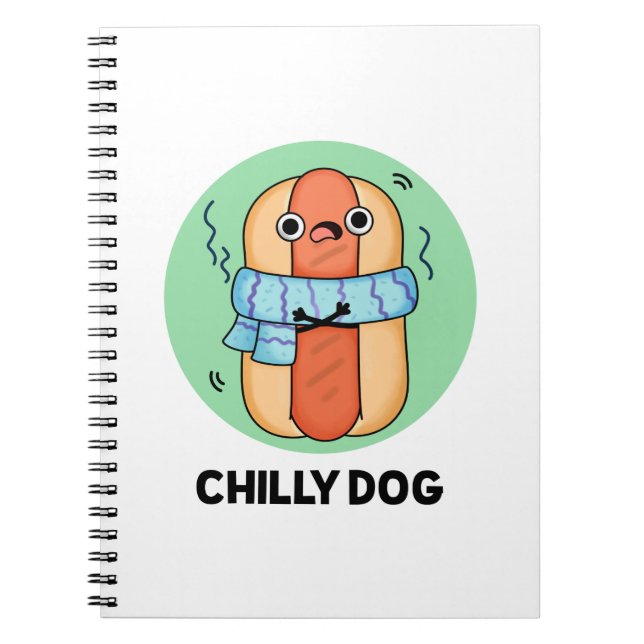 Cuaderno Perro Frío Chiste Divertido de Perro Caliente con  (Frente)