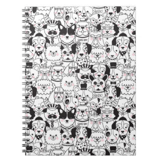 Cuaderno Perro gracioso que engendra una patta animal blanc