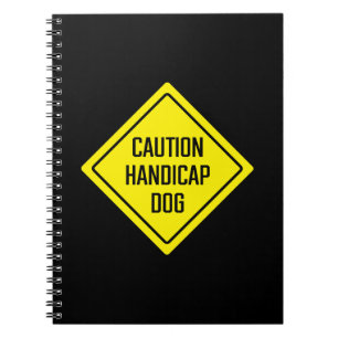 Cuaderno Perro Handicap de precaución Rótulo Yard Bloc