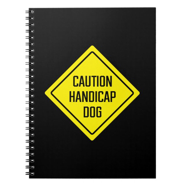 Cuaderno Perro Handicap de precaución | Rótulo Yard | Bloc  (Frente)