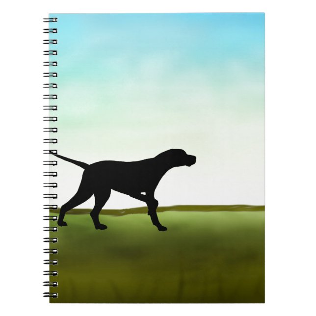 Cuaderno Perro herboso del indicador del campo (Frente)