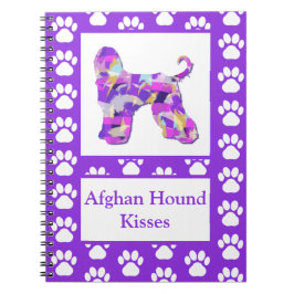 Cuaderno Perro hound afgano besa a silueta lindo PPY&B