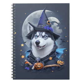 Cuaderno Perro Husky Encantado: Magnífico Delight Halloween