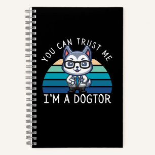 Cuaderno Perro Husky Kawaii Divertido Médico