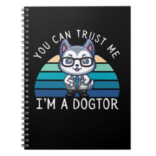 Cuaderno Perro Husky Kawaii Divertido Médico