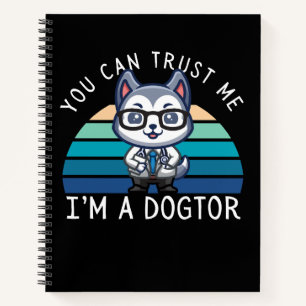 Cuaderno Perro Husky Kawaii Divertido Médico