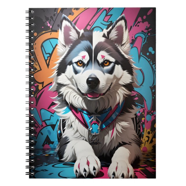 Cuaderno Perro Husky Siberiano (Frente)