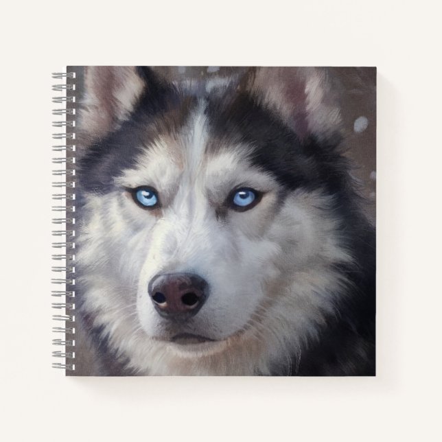 Cuaderno Perro Husky Siberiano (Anverso)