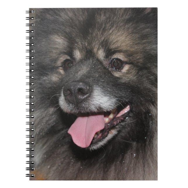 CUADERNO PERRO KEESHOND GRIS SUAVE PRECIOSO (Frente)