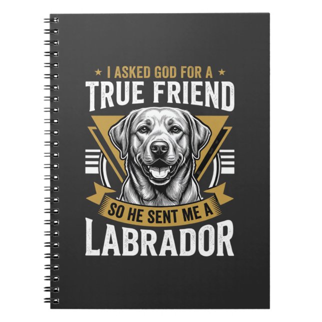 Cuaderno Perro Labrador amigo verdadero (Frente)